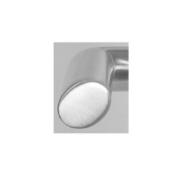 Deurklink Ellips 90˚ op rond rozet rvs - Afbeelding 4
