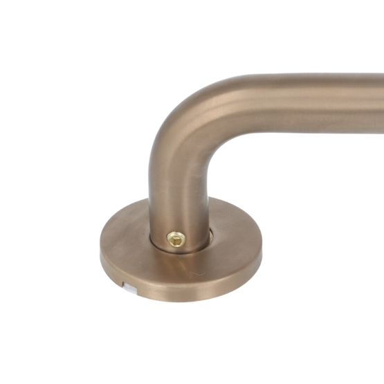 Deurklink Patrick op ronde rozet PVD licht brons - Afbeelding 5