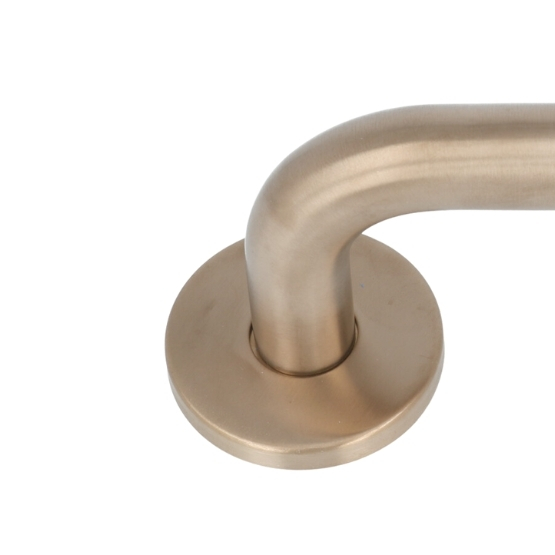 Deurklink Patrick op ronde rozet PVD licht brons - Afbeelding 4