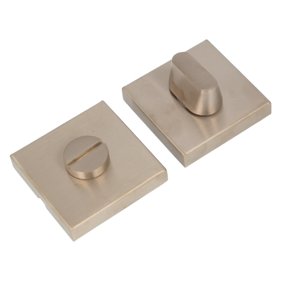 WC-sluiting Vierkant Blind 53x53x10 mm PVD licht brons - Afbeelding 3