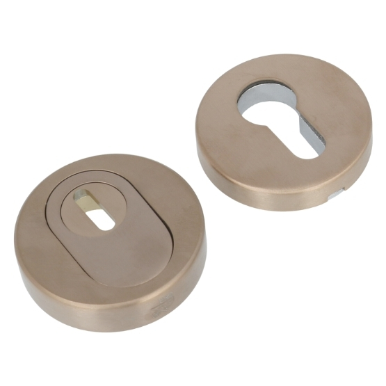 SKG3 Veiligheid-rozet + kerntrekbeveiliging BVEIL-KT PVD licht brons - Afbeelding 3