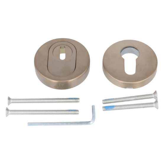 SKG3 Veiligheid-rozet + kerntrekbeveiliging BVEIL-KT PVD licht brons - Afbeelding 4