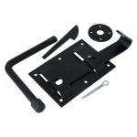 Boerenklinkstel 120x85 mm zwart