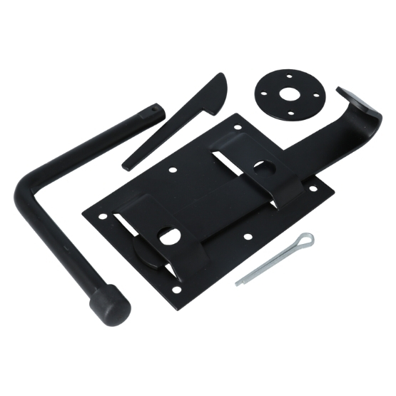 Boerenklinkstel 120x85 mm zwart