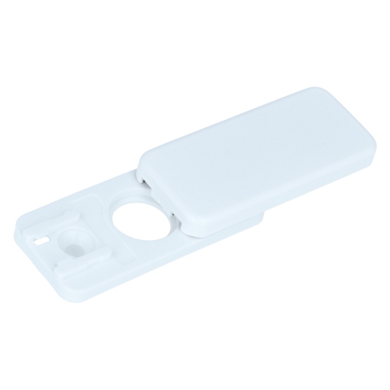 Afdekrozet rechthoek voor draaikiep sluiting wit - Afbeelding 2