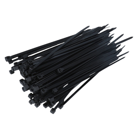 100 bundelbandjes nylon zwart 2,5 x 100 mm