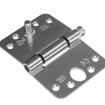 Nylon glijlagerscharnier doorgezette knoop ronde hoeken 89x125 mm staal verzinkt SKG3