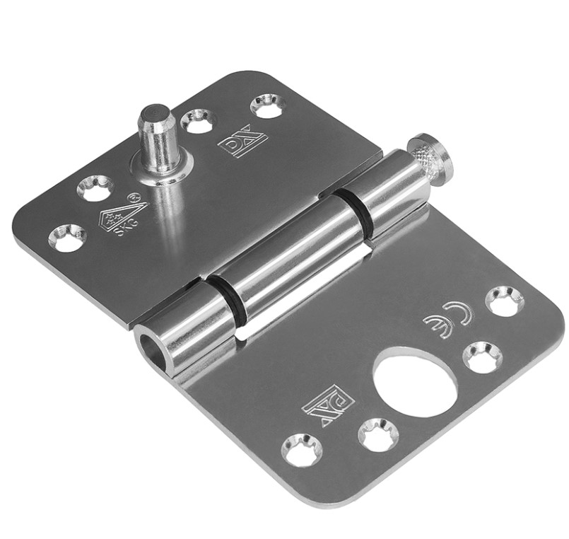 Nylon glijlagerscharnier doorgezette knoop ronde hoeken 89x125 mm staal verzinkt SKG3