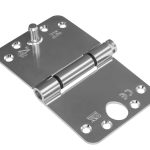 Nylon glijlagerscharnier doorgezette knoop ronde hoeken 89x150 mm staal verzinkt SKG3