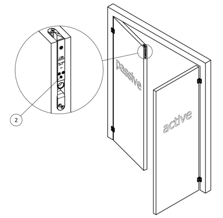Olda semi automatische kantschuif type 35 voor stalen/aluminium/houten deuren type 1 staal verzinkt - Afbeelding 4