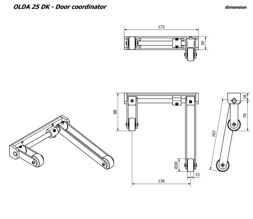 Olda sluitvolgorderegelaar opbouw type 25 zwart - Afbeelding 2