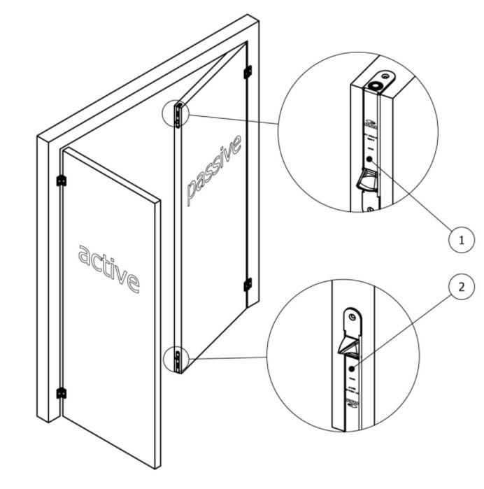 Olda automatische kantschuif type 27 voor stalen/aluminium deuren type 1 staal verzinkt - Afbeelding 5