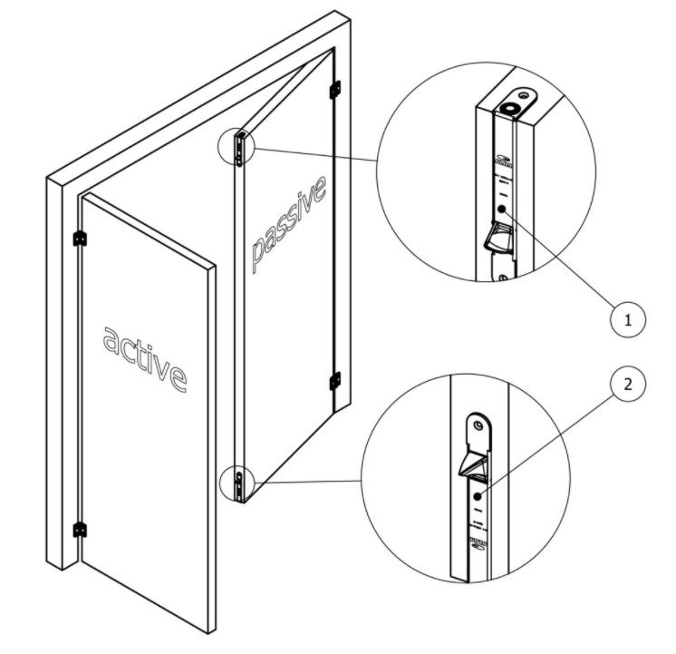 Olda automatische kantschuif type 33/10 voor stalen/aluminium deuren type 2 staal verzinkt - Afbeelding 4