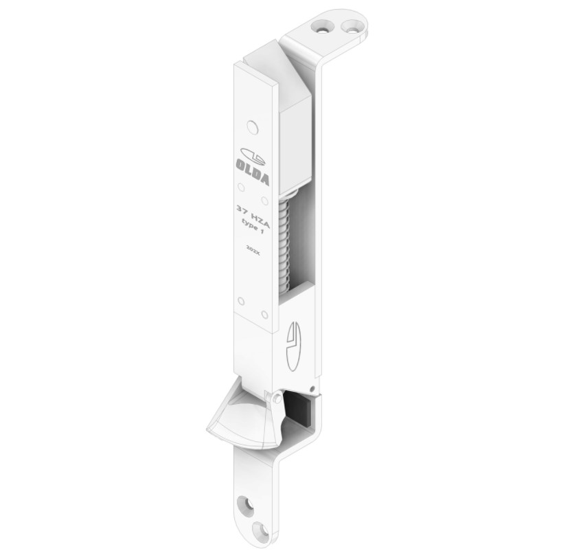 Olda automatische kantschuif type 37 voor stalen/aluminium/houten deuren type 1 staal verzinkt