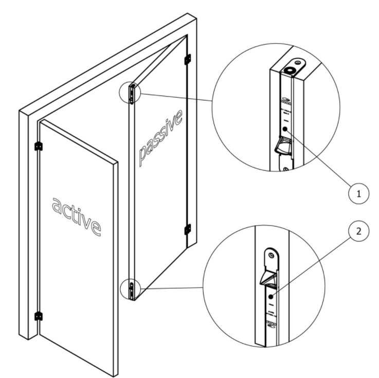 Olda automatische kantschuif type 37 voor stalen/aluminium/houten deuren type 1 staal verzinkt - Afbeelding 5