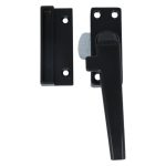 ODShop raamsluiting met knop en sluitplaat rechts aluminium zwart gelakt