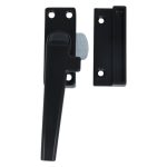 ODShop raamsluiting met knop en sluitplaat links aluminium zwart gelakt