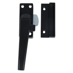 ODShop raamsluiting met knop en sluitplaat links aluminium zwart gelakt