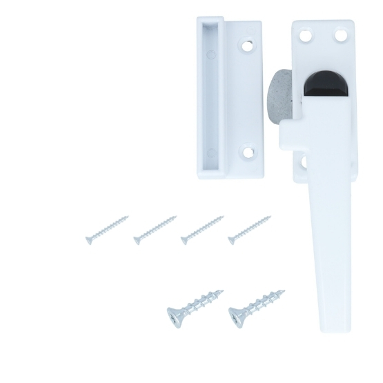 ODShop raamsluiting met knop en sluitplaat rechts aluminium wit gelakt - Afbeelding 5