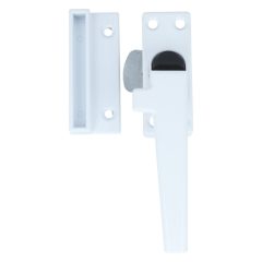 ODShop raamsluiting met knop en sluitplaat rechts aluminium wit gelakt