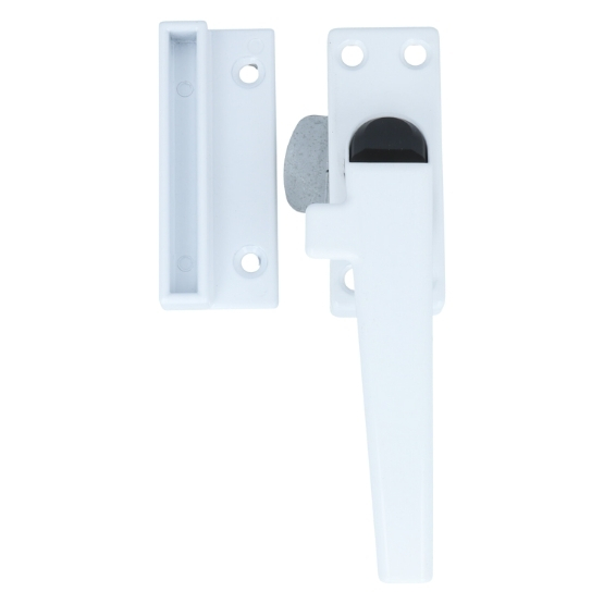 ODShop raamsluiting met knop en sluitplaat rechts aluminium wit gelakt