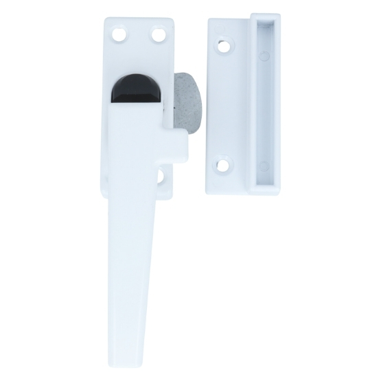 ODShop raamsluiting met knop en sluitplaat links aluminium wit gelakt