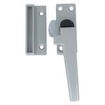 ODShop raamsluiting met knop en sluitplaat rechts aluminium grijs gelakt