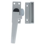 ODShop raamsluiting met knop en sluitplaat links aluminium grijs gelakt