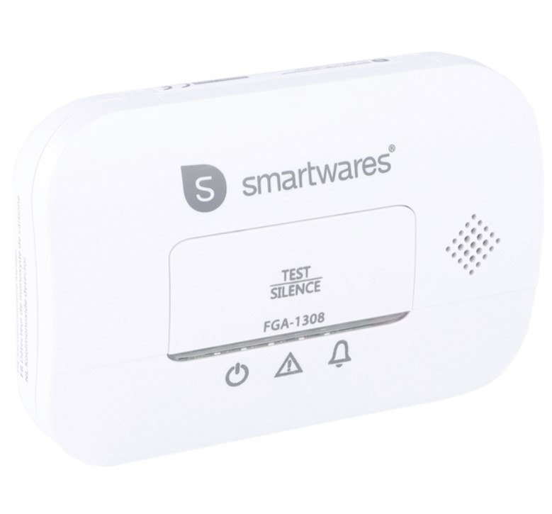 Smartwares koolmonoxide melder type FGA13081 met sensor wit