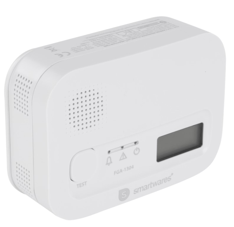Smartwares koolmonoxide melder type FGA-13041 met sensor wit