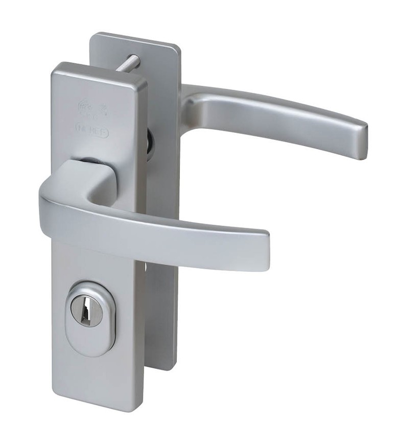 Nemef veiligheidsbeslag PC72 kortschild kruk/kruk 3407-II met kerntrek beveiliging SKG3 aluminium F1
