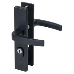 Nemef veiligheidsbeslag PC72 langschild kruk/kruk 3417-II met kerntrek beveiliging SKG3 aluminium zwart