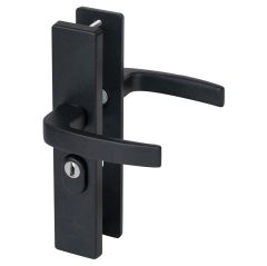 Nemef veiligheidsbeslag PC55 langschild kruk/kruk 3417-II met kerntrek beveiliging SKG3 aluminium zwart