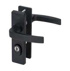 Nemef veiligheidsbeslag PC72 kortschild kruk/kruk 3407-II met kerntrek beveiliging SKG3 aluminium zwart