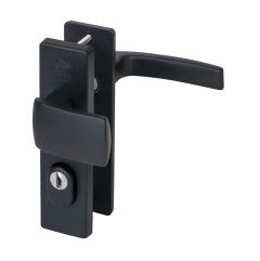 Nemef veiligheidsbeslag PC72 kortschild knop/kruk 3405-II met kerntrek beveiliging SKG3 aluminium zwart