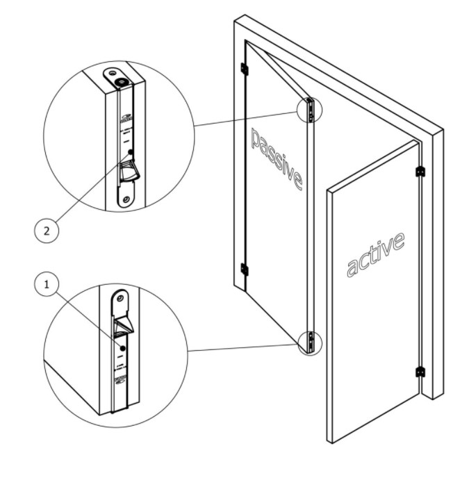 Olda automatische kantschuif type 43 doornmaat 32mm voor stalen/aluminium deuren type 2 staal verzinkt - Afbeelding 4