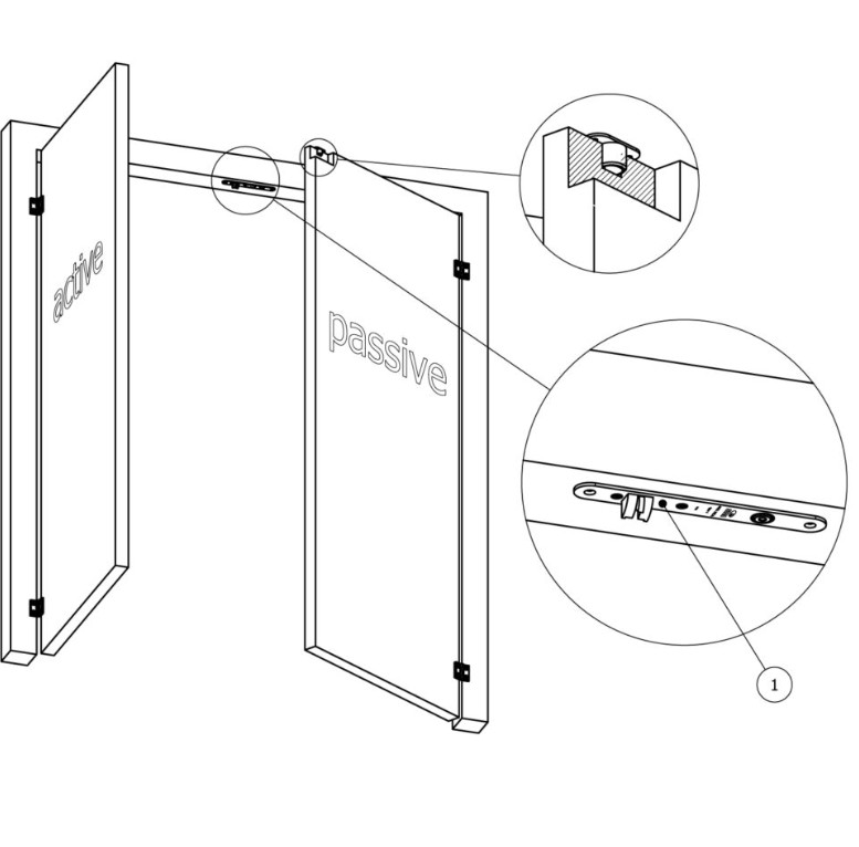 Olda automatische kantschuif type 602 deurkozijn model voor stalen of aluminium kozijnen type 2 staal verzinkt - Afbeelding 5