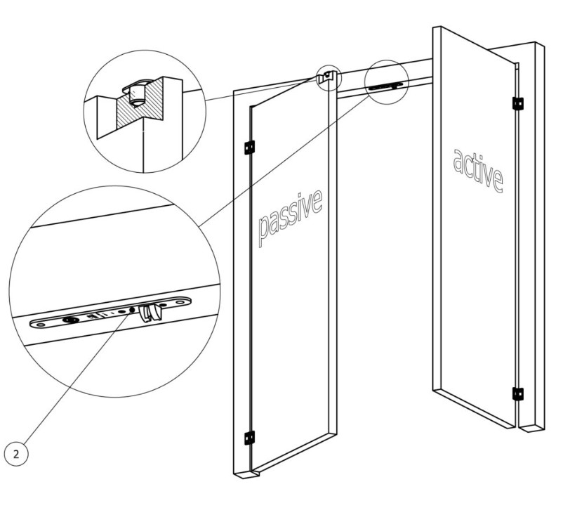 Olda automatische kantschuif type 602 deurkozijn model voor stalen of aluminium kozijnen type 2 staal verzinkt - Afbeelding 4