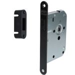 Nemef magneet loopslot 1255/73 met zwarte voorplaat inclusief sluitkom 1255/73