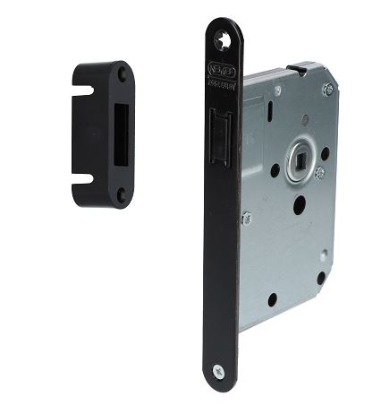 Nemef magneet loopslot 1255/73 met zwarte voorplaat inclusief sluitkom 1255/73