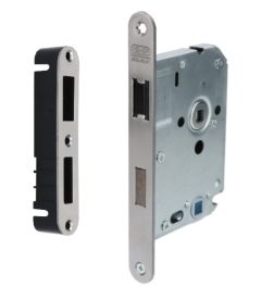 Nemef magneet toilet-badkamer slot 1264/77 met rvs voorplaat inclusief sluitkom 1269/71