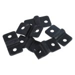 Draadpaneelklem 4 mm staal zwart 6 stuks inclusief schroeven