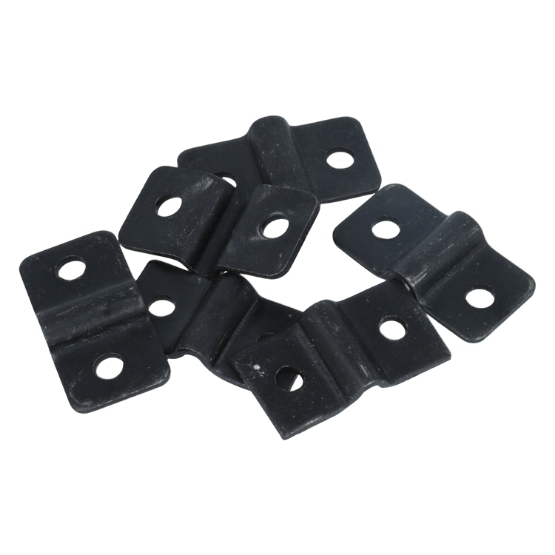 Draadpaneelklem 4 mm staal zwart 6 stuks inclusief schroeven