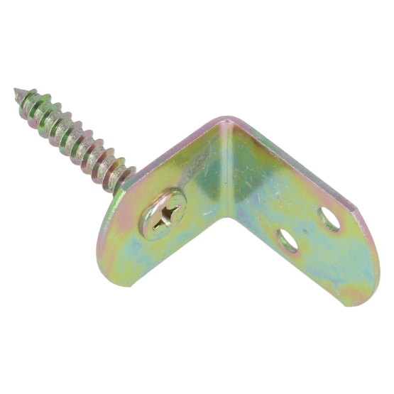 L-beslag met schroef gegalvaniseerd verzinkt 4 stuks - Afbeelding 3