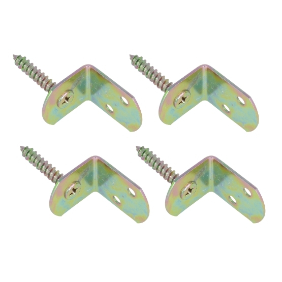 L-beslag met schroef gegalvaniseerd verzinkt 4 stuks