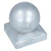 Paalkapje met bol 70x70 mm verzinkt