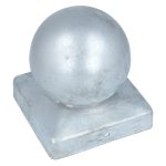 Paalkapje met bol 70x70 mm verzinkt