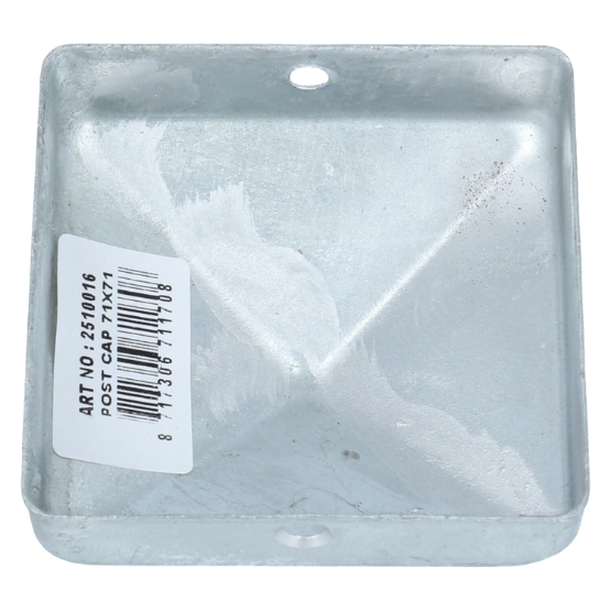 Paalkapje met punt 70x70 mm verzinkt - Afbeelding 2