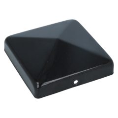Paalkapje met punt 90x90 mm zwart