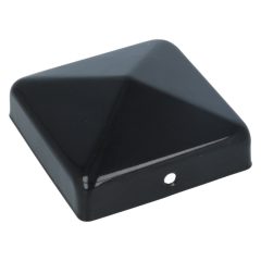 Paalkapje met punt 70x70 mm zwart